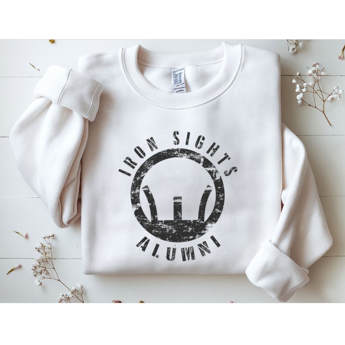 Iron Sights Alumni Boot Camp Shooting Marksmanship Veteran Sweatshirt