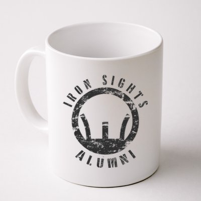 Iron Sights Alumni Boot Camp Shooting Marksmanship Veteran Coffee Mug