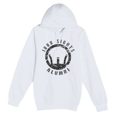 Iron Sights Alumni Boot Camp Shooting Marksmanship Veteran Premium Pullover Hoodie