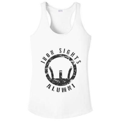 Iron Sights Alumni Boot Camp Shooting Marksmanship Veteran Ladies PosiCharge Competitor Racerback Tank