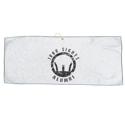 Iron Sights Alumni Boot Camp Shooting Marksmanship Veteran Large Microfiber Waffle Golf Towel