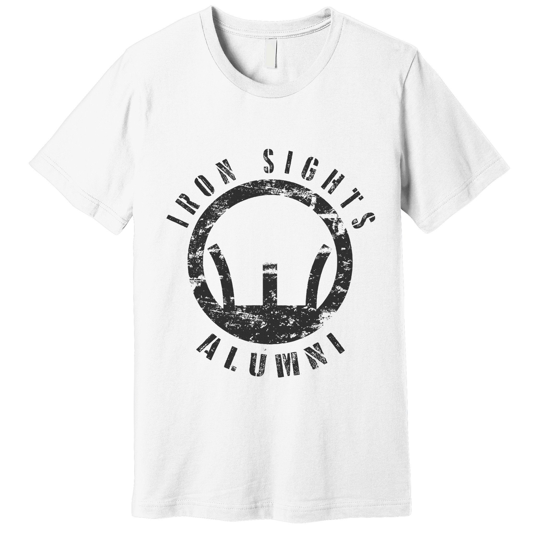 Iron Sights Alumni Boot Camp Shooting Marksmanship Veteran Premium T-Shirt