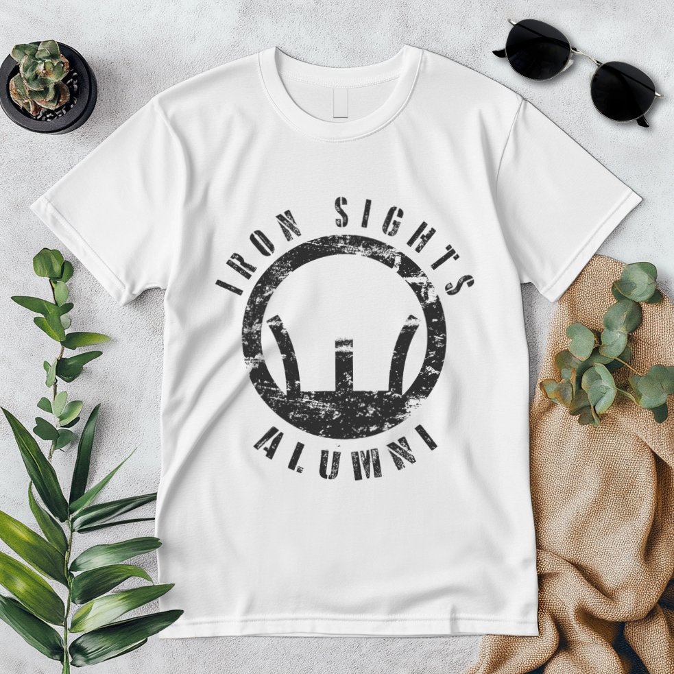 Iron Sights Alumni Boot Camp Shooting Marksmanship Veteran Premium T-Shirt
