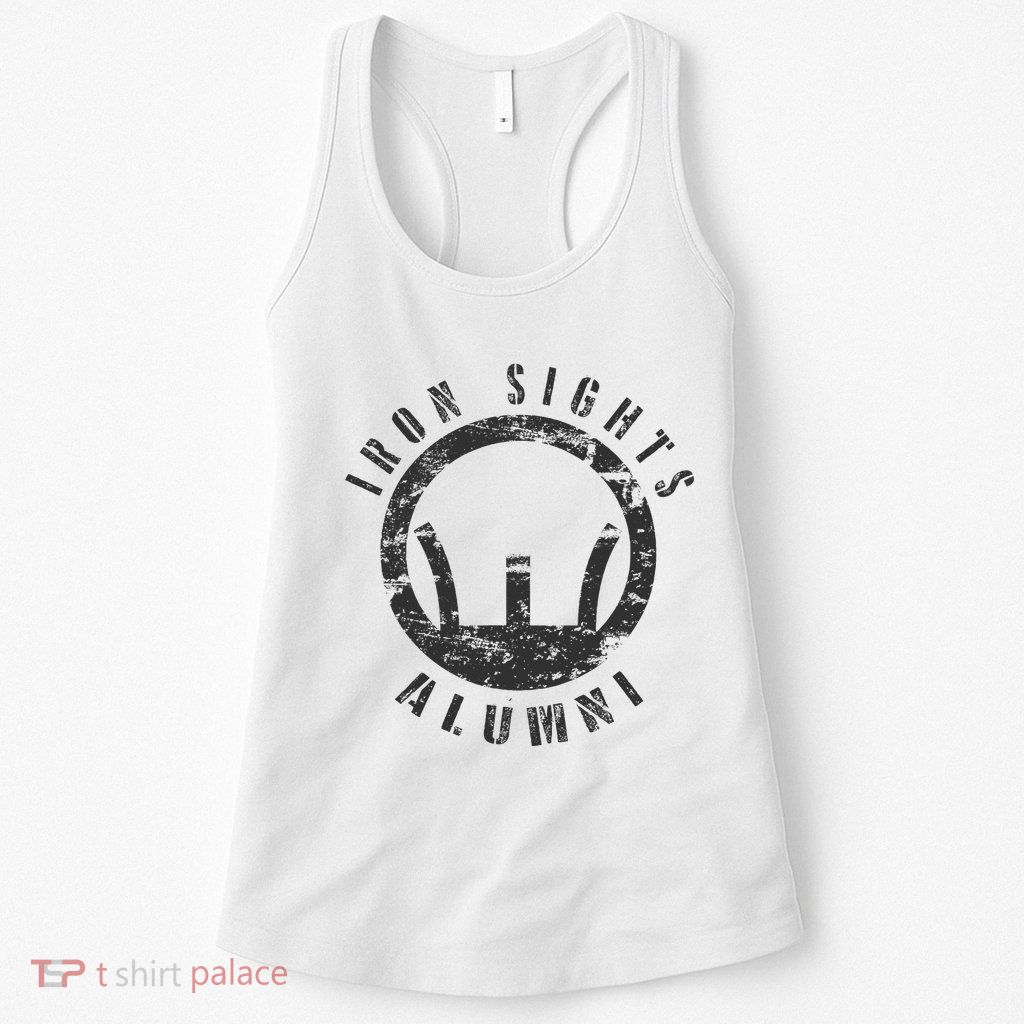 Iron Sights Alumni Boot Camp Shooting Marksmanship Veteran Womens Tank Top