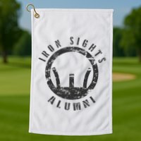 Iron Sights Alumni Boot Camp Shooting Marksmanship Veteran Golf Towel