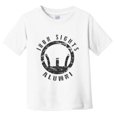 Iron Sights Alumni Boot Camp Shooting Marksmanship Veteran Toddler T-Shirt
