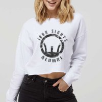 Iron Sights Alumni Boot Camp Shooting Marksmanship Veteran Cropped Pullover Crew