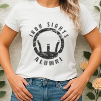 Iron Sights Alumni Boot Camp Shooting Marksmanship Veteran Womens T-Shirt
