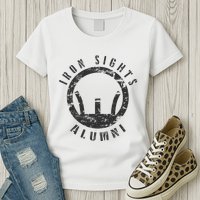 Iron Sights Alumni Boot Camp Shooting Marksmanship Veteran Womens T-Shirt