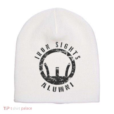 Iron Sights Alumni Boot Camp Shooting Marksmanship Veteran Short Acrylic Beanie