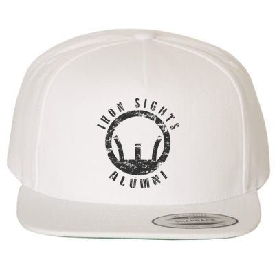 Iron Sights Alumni Boot Camp Shooting Marksmanship Veteran Wool Snapback Cap