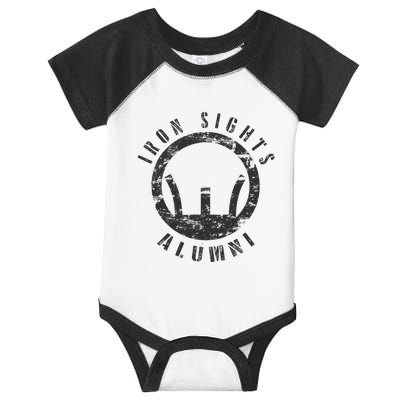 Iron Sights Alumni Boot Camp Shooting Marksmanship Veteran Infant Baby Jersey Bodysuit