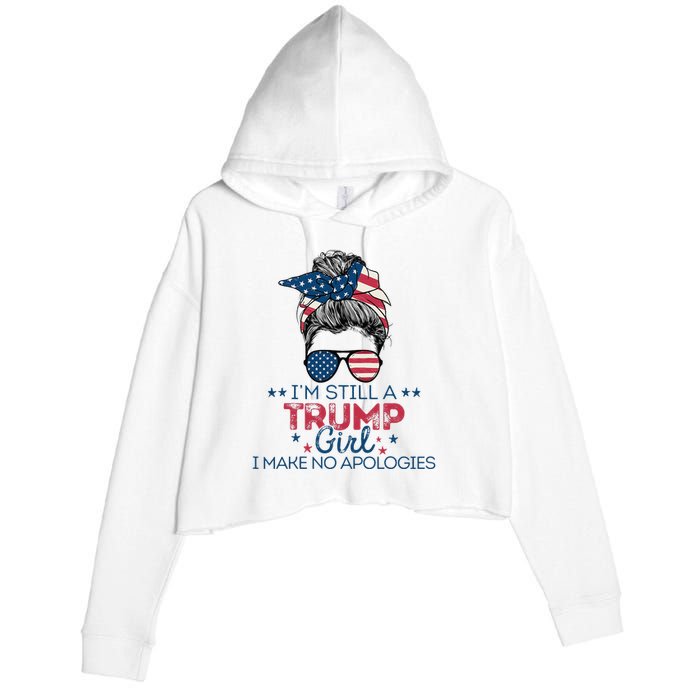 I'm Still A Trump I Make No Apologies Trump 2024 Crop Fleece Hoodie