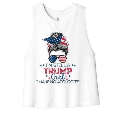 I'm Still A Trump I Make No Apologies Trump 2024 Women's Racerback Cropped Tank