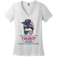 I'm Still A Trump I Make No Apologies Trump 2024 Women's V-Neck T-Shirt