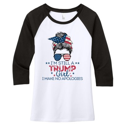 I'm Still A Trump I Make No Apologies Trump 2024 Women's Tri-Blend 3/4-Sleeve Raglan Shirt