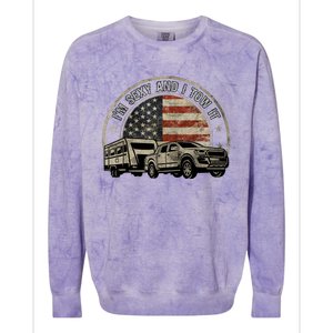 IM Sexy And I Tow It Colorblast Crewneck Sweatshirt