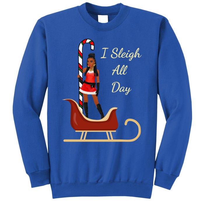 I Sleigh All Day Black Candy Cane Sexy Stripper Pole Dancer Cool Gift Sweatshirt