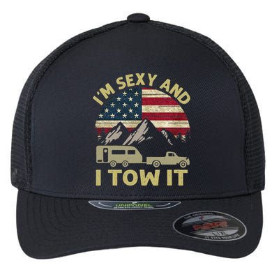 I'm Sexy And I Tow It Funny Caravan Camping RV Trailer Tee Flexfit Unipanel Trucker Cap