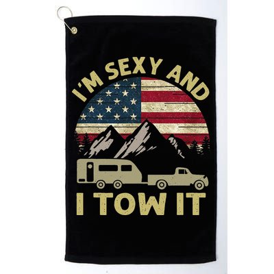 I'm Sexy And I Tow It Funny Caravan Camping RV Trailer Tee Golf Towel