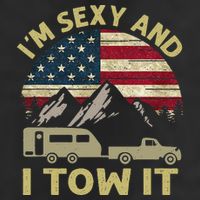 I'm Sexy And I Tow It Funny Caravan Camping RV Trailer Tee Golf Towel
