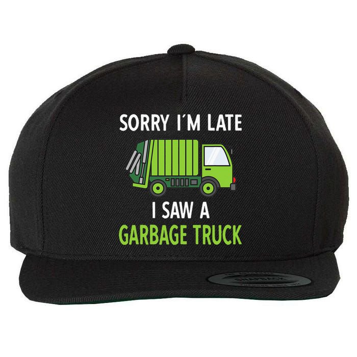 I Saw A Garbage Truck Costume Recycling Garbage Wool Snapback Cap