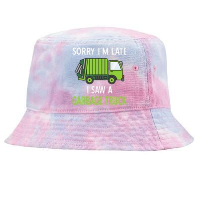 I Saw A Garbage Truck Costume Recycling Garbage Tie-Dyed Bucket Hat