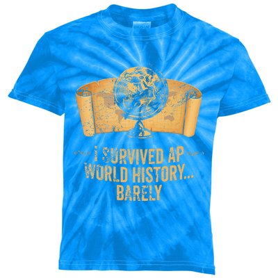 I Survived Ap World History Barely Kids Tie-Dye T-Shirt