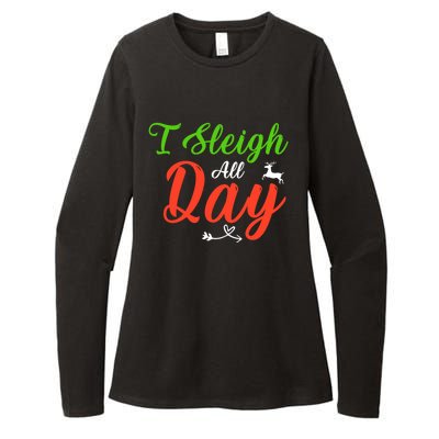 I Sleigh All Day Funny Christmas Gift Womens CVC Long Sleeve Shirt