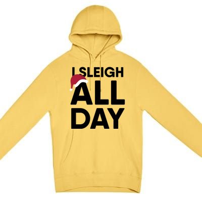 I Sleigh All Day Funny Christmas Great Gift Premium Pullover Hoodie