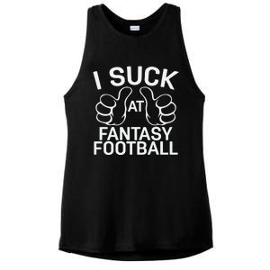 I Suck At Fantasy Football Graphic Ladies PosiCharge Tri-Blend Wicking Tank