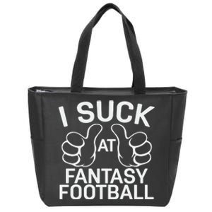 I Suck At Fantasy Football Graphic Zip Tote Bag