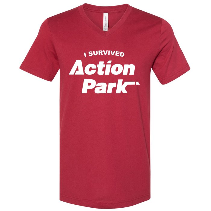 I Survived Action Park V-Neck T-Shirt