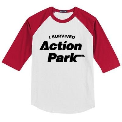 I Survived Action Park Kids Colorblock Raglan Jersey