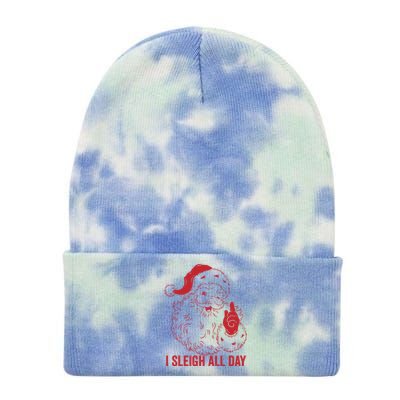 I Sleigh All Day Cool Gift Tie Dye 12in Knit Beanie