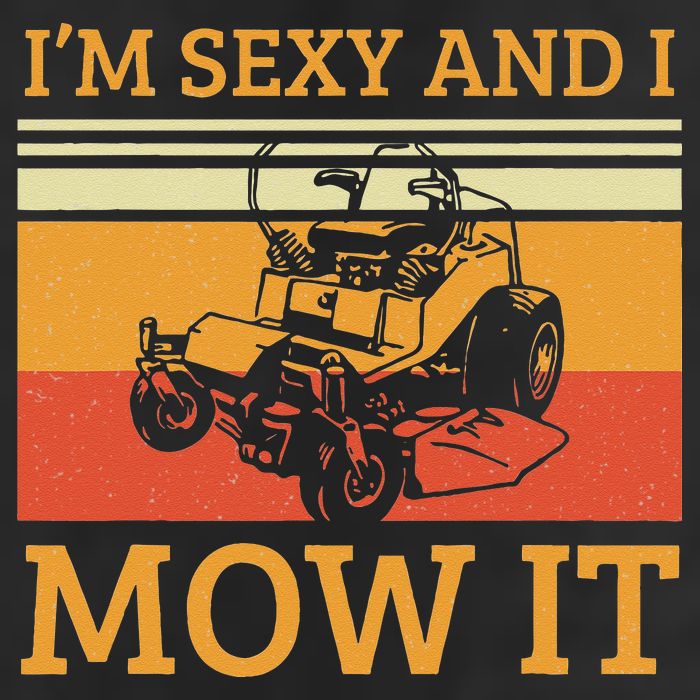Im Sexy And I Mow It Lawn Mowing Vintage Retro Beanie