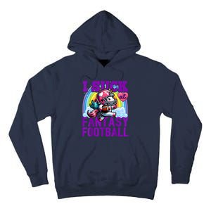 I Suck At Fantasy Football Unicorn Rainbow Loser Tall Hoodie