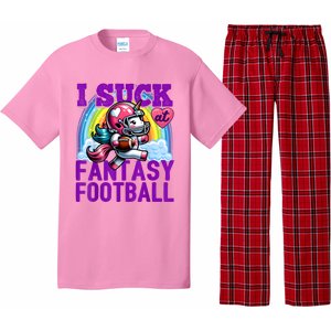 I Suck At Fantasy Football Unicorn Rainbow Loser Pajama Set