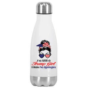 IM Still A Trump Make No Apologies Patriotic American Gift Stainless Steel Insulated Water Bottle