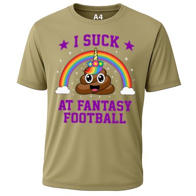I Suck At Fantasy Football Loser Poop Unicorn Performance Shirt