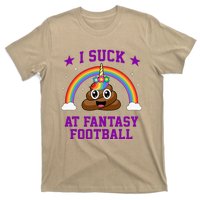 I Suck At Fantasy Football Loser Poop Unicorn T-Shirt