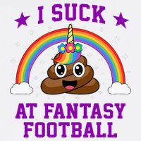 I Suck At Fantasy Football Loser Poop Unicorn Doggie Tank