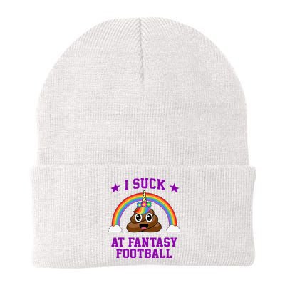 I Suck At Fantasy Football Loser Poop Unicorn Beanie