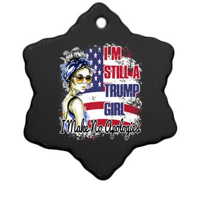 I'm Still A Trump Girl I Make No Apologies Trump 2024 Ceramic Star Ornament