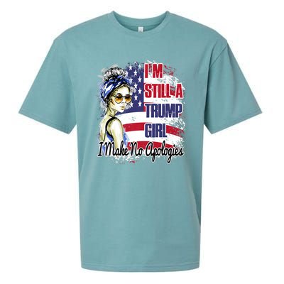 I'm Still A Trump Girl I Make No Apologies Trump 2024 Sueded Cloud Jersey T-Shirt