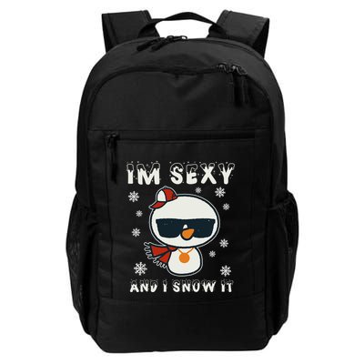 Im Sexy And I Snow It Retro Funny Snowman Backpack