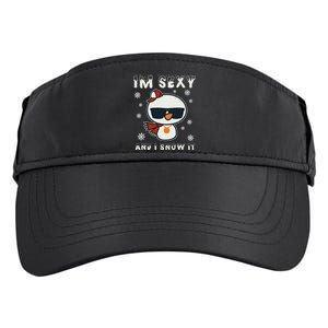 Im Sexy And I Snow It Retro Funny Snowman Adult Drive Performance Visor