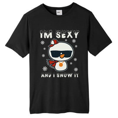 Im Sexy And I Snow It Retro Funny Snowman Tall Fusion ChromaSoft Performance T-Shirt