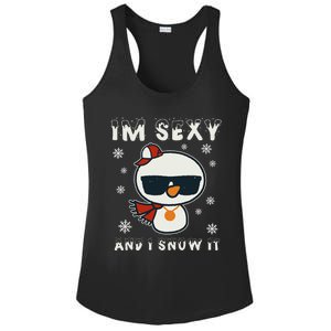 Im Sexy And I Snow It Retro Funny Snowman Ladies PosiCharge Competitor Racerback Tank