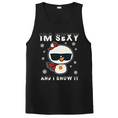 Im Sexy And I Snow It Retro Funny Snowman PosiCharge Competitor Tank